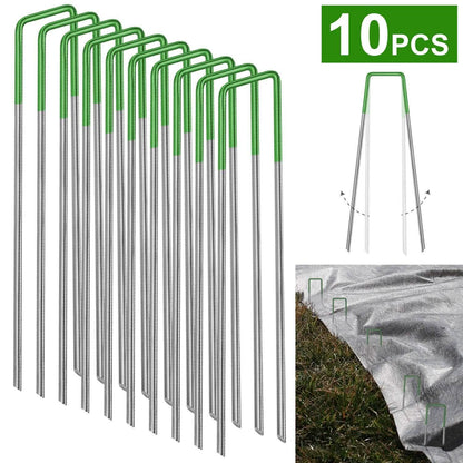 10-Piece: 6-Inch U-Type Garden Landscape Rust Resistance Turf Staples