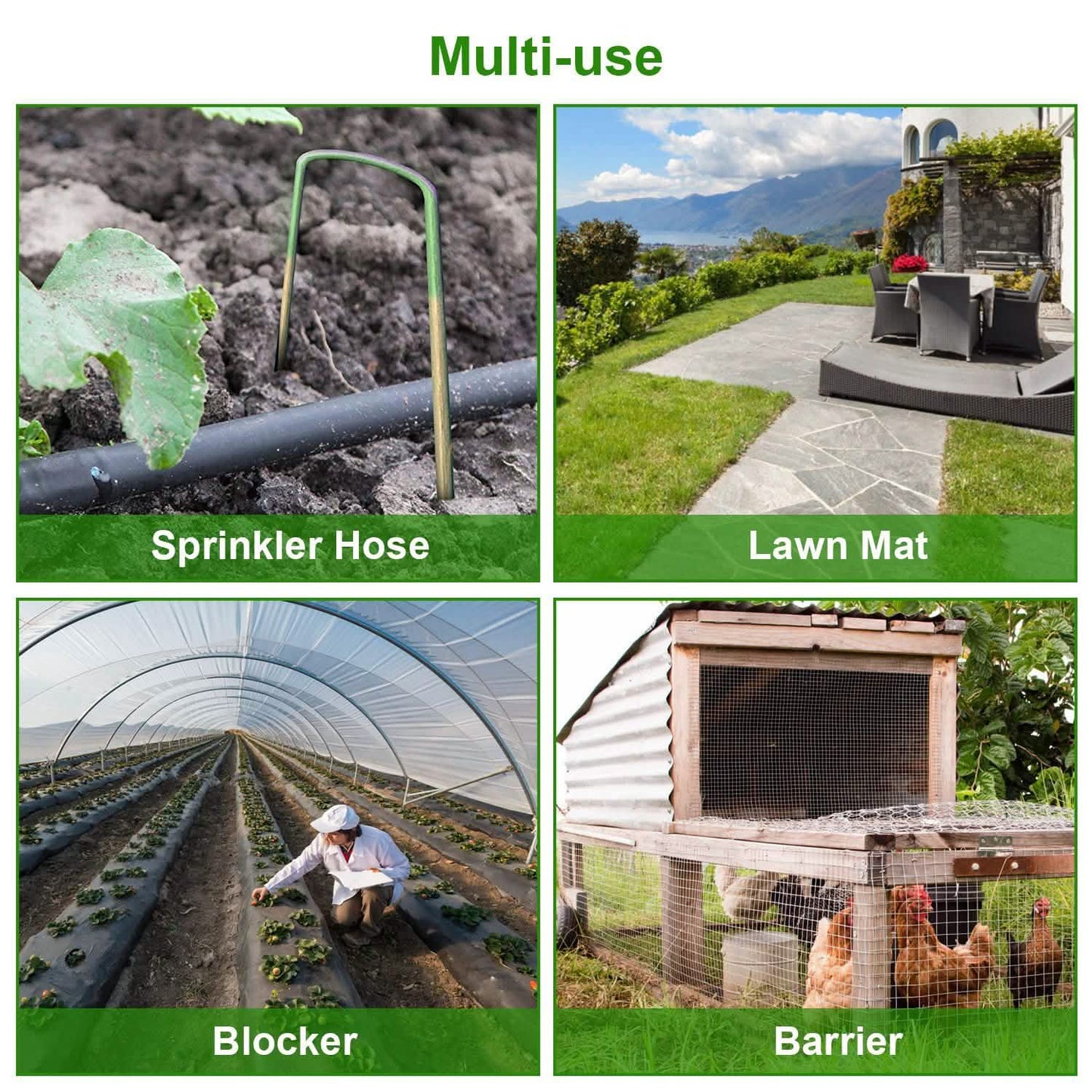10-Piece: 6-Inch U-Type Garden Landscape Rust Resistance Turf Staples