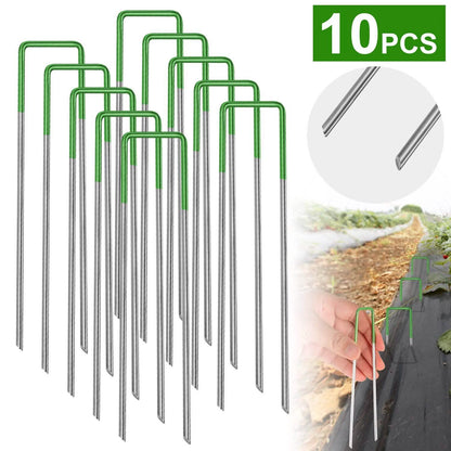 10-Piece: 6-Inch U-Type Garden Landscape Rust Resistance Turf Staples
