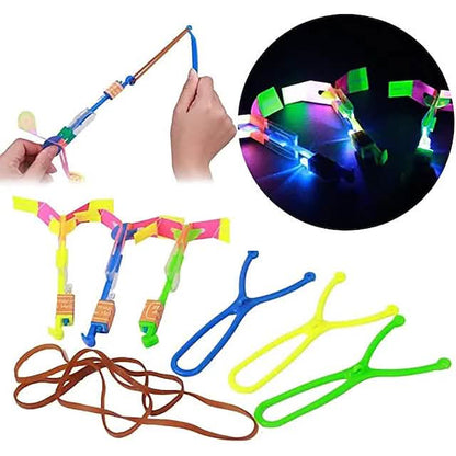 10-Piece: Amazing Led Light Arrow Rocket Helicopter Flying Toy