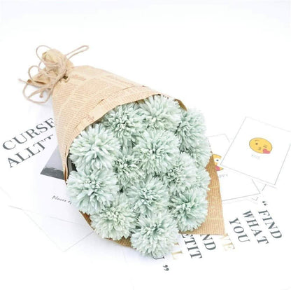 10-Piece: Artificial Flowers Chrysanthemum Ball Flowers Bouquet