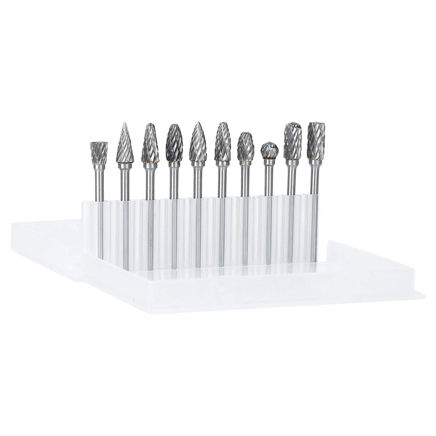 10-Piece: Double Cut Carbide Rotary Die Grinder Bit Set
