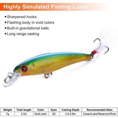 10-Piece: Fishing Lures Kit