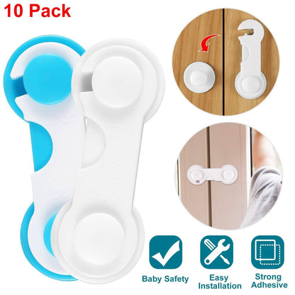10-Piece: Kids Cabinet Strap Safety Locks