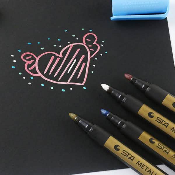 10-Piece: Metallic Paint Marker Pen Permanent