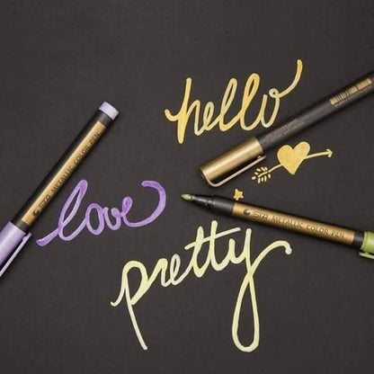 10-Piece: Metallic Paint Marker Pen Permanent
