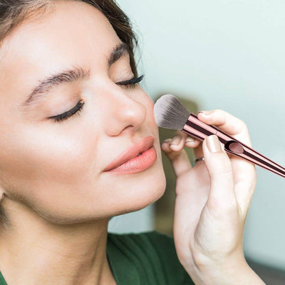 10-Piece: Metallic Premium Cosmetic Makeup Brushes Set
