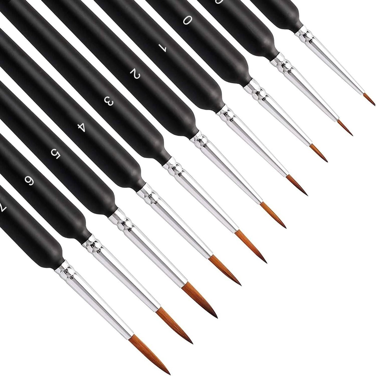 10-Piece: Miniature Detail Paint Brush Set