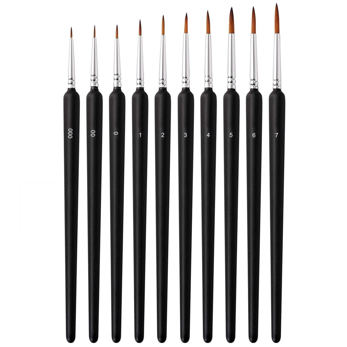 10-Piece: Miniature Detail Paint Brush Set