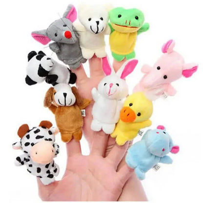 10-Piece Set: Cute Finger Puppets Baby Mini Plush Toys