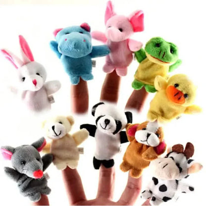 10-Piece Set: Cute Finger Puppets Baby Mini Plush Toys