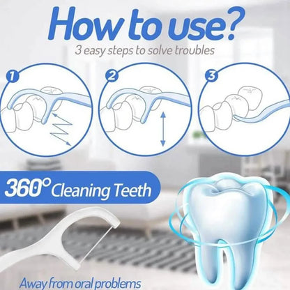 10-Piece Set: Dental Floss Travel Case-Floss Pick