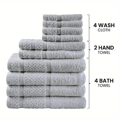 10-Piece: Towel Set with Upgraded Softness & Durability