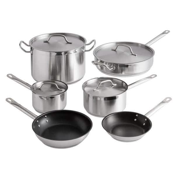 10-Piece: Vigor Stainless Steel Induction Ready Cookware