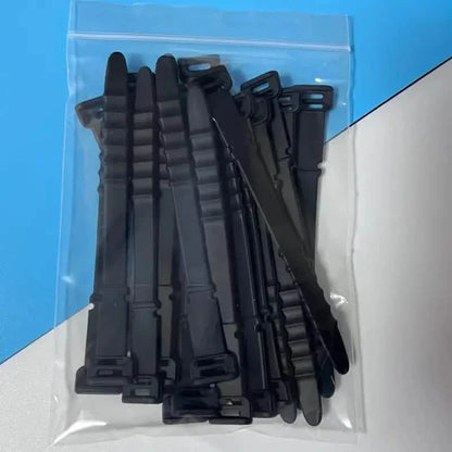 10-Pieces: 4.5 Inch Reusable Wire Ties Cord Organizer Straps Elastic Silicone Cord Organizer