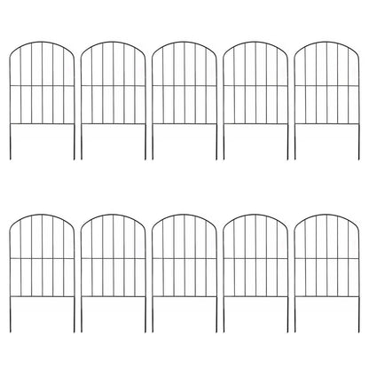 10-Pieces: Decorative Garden Fence Rustproof Iron Wire Arched Fence