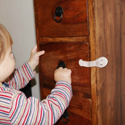 10-Pieces: Kids Safety Locks with 5 Furniture Corner Protectors