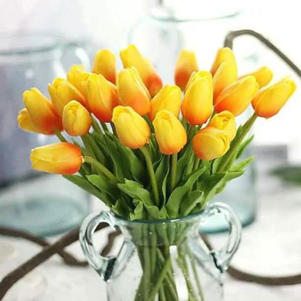 10-Pieces: PU Modern Style Bouquet Tabletop Flower Bouquet