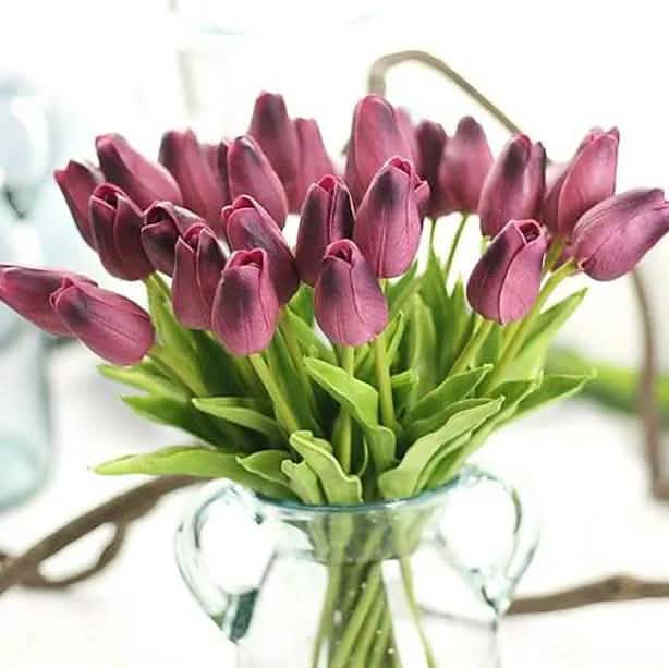 10-Pieces: PU Modern Style Bouquet Tabletop Flower Bouquet
