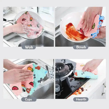 10-Pieces: Reusable Dish Cellulose Sponge Cloths