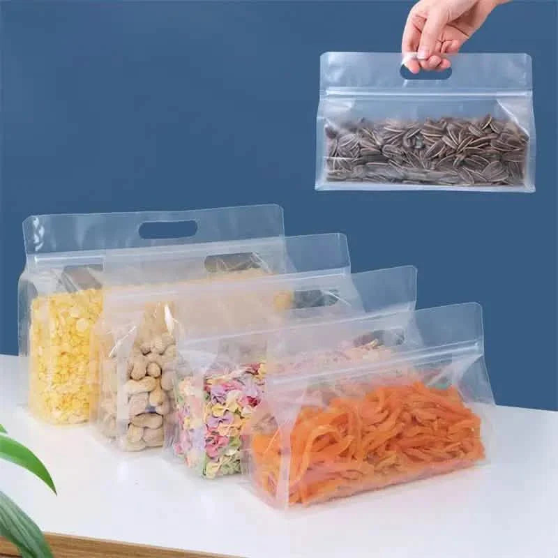 10-Pieces: Reusable Silicone Leakproof Food Storage Bags