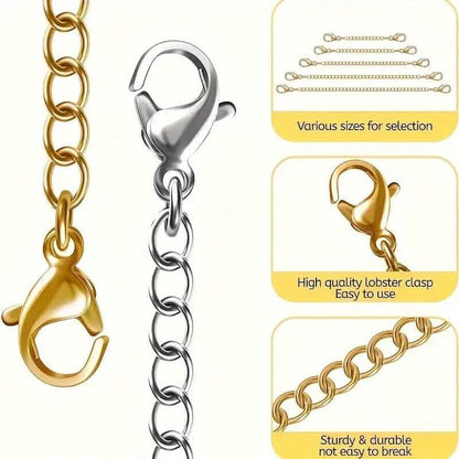 10-Pieces: Stainless Steel Chain Extender