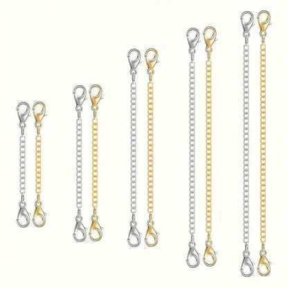 10-Pieces: Stainless Steel Chain Extender