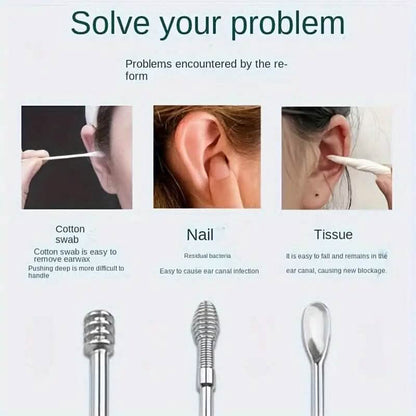 10-Pieces: Stainless Steel Ear Wax Removal Tool Set