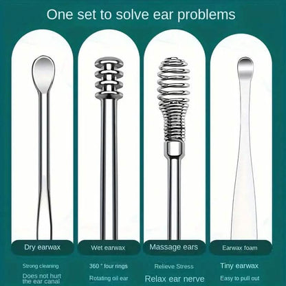 10-Pieces: Stainless Steel Ear Wax Removal Tool Set