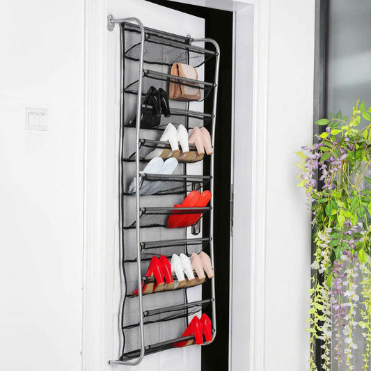 10-Tier Over the Door Shoe Rack Organizer Holder Hanging Storage Shelf