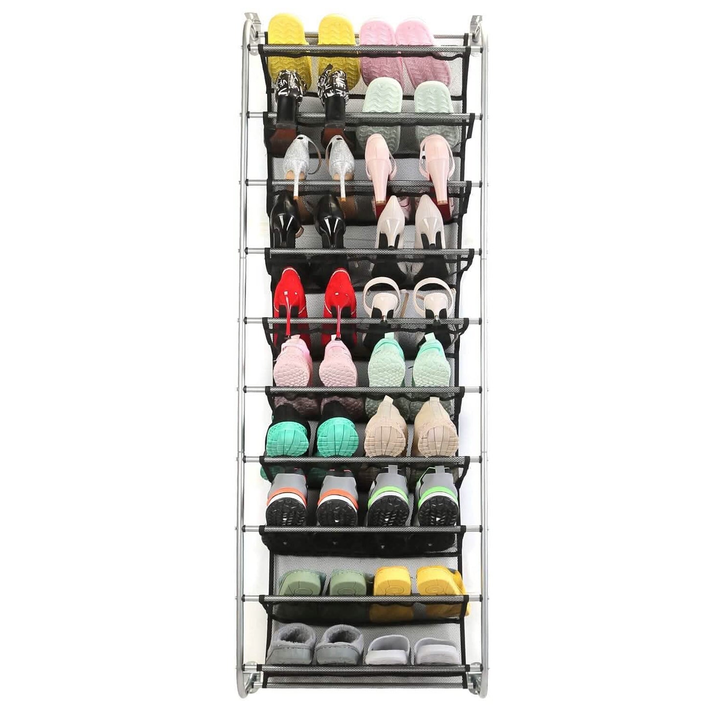 10-Tier Over the Door Shoe Rack Organizer Holder Hanging Storage Shelf