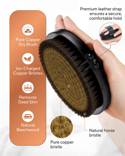 Copper Dry Body Brush