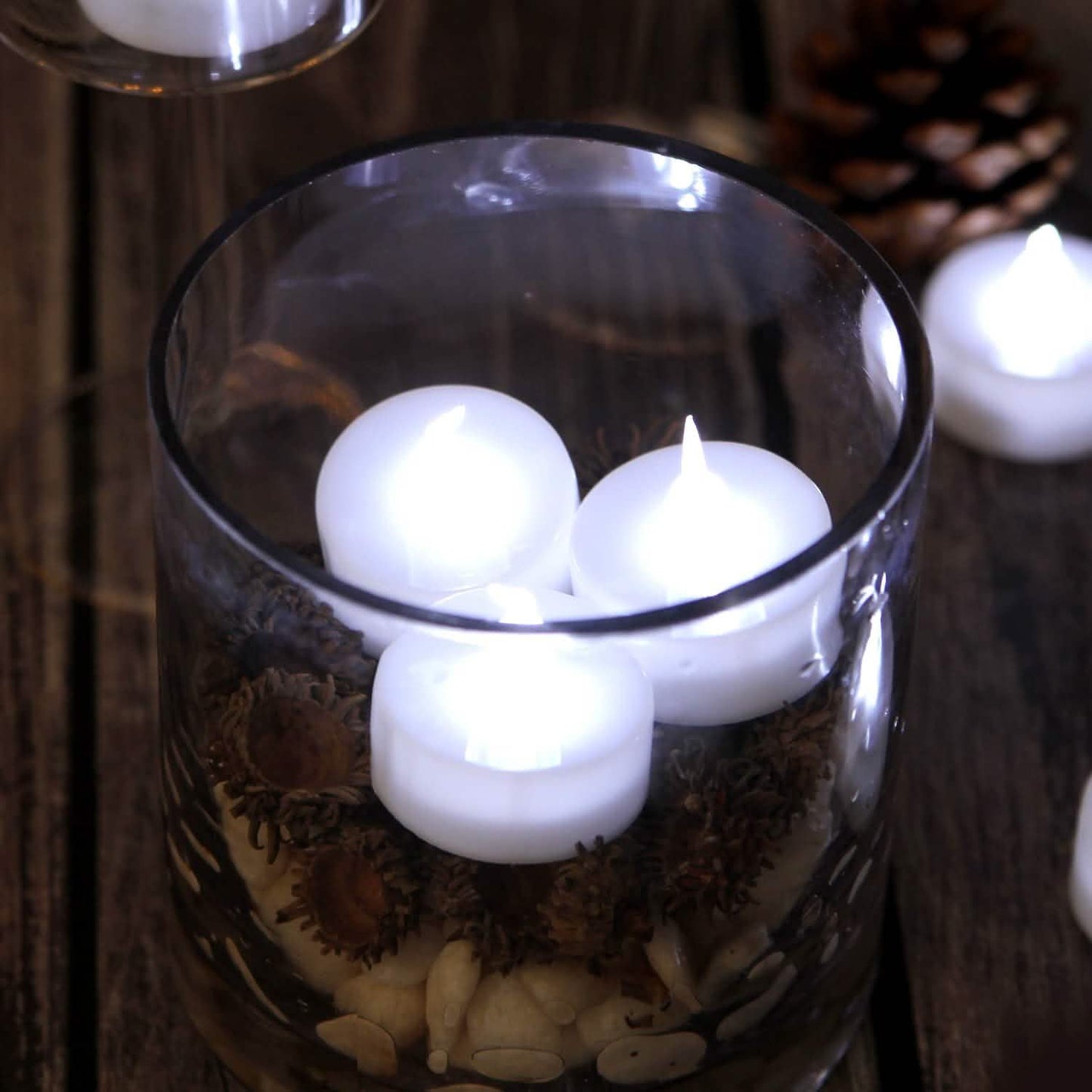 100-Piece: Cool White LED Tealight Flameless Smokeless Candles