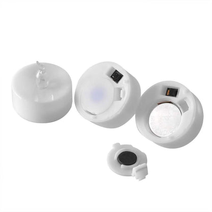 100-Piece: Cool White LED Tealight Flameless Smokeless Candles