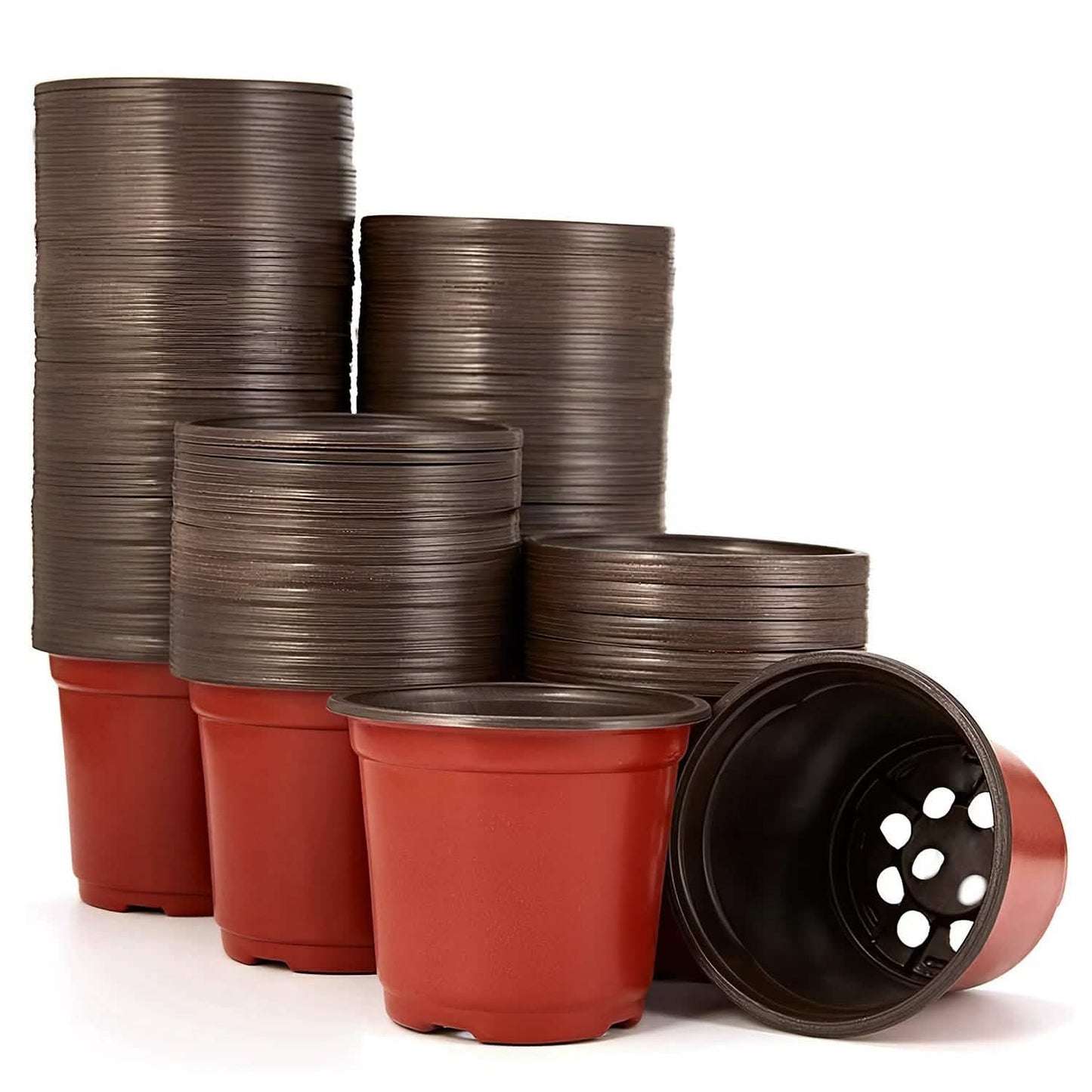 100-Piece: Plastic Plant Nursery Pots