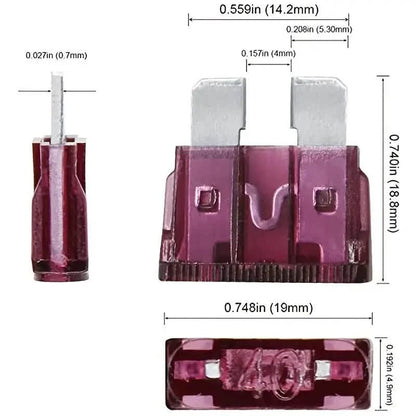100-Pieces: Car Fuses Assortment Kit, Car Automotive RV Standard Fuses