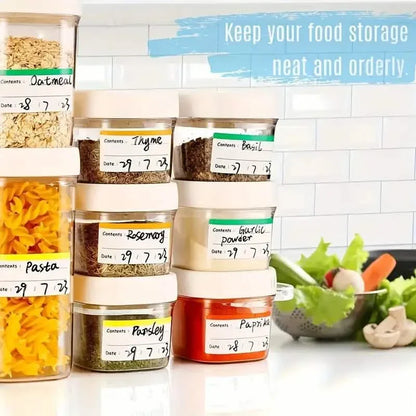 100-Pieces: Colored Freezer Labels Food Storage Labels Stickers