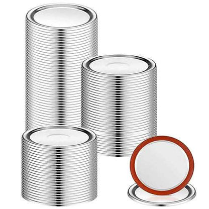100-Pieces: Regular Mouth Canning Lids