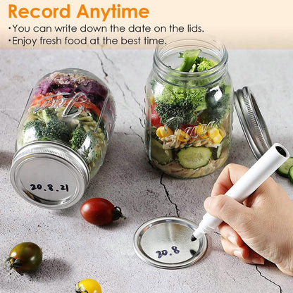 100-Pieces: Regular Mouth Canning Lids