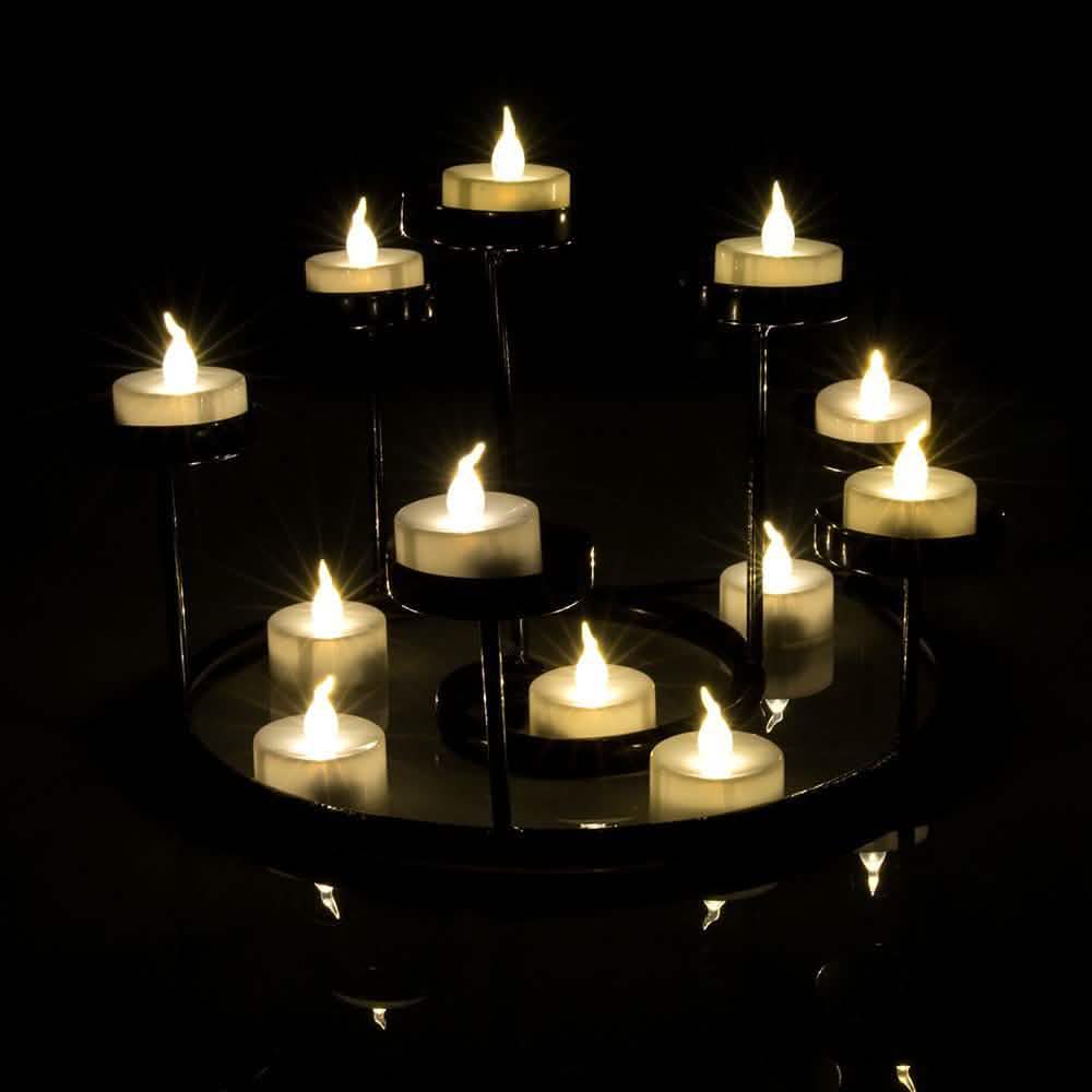 100-Pieces: White LED Candle Tea Light
