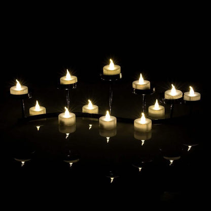 100-Pieces: White LED Candle Tea Light