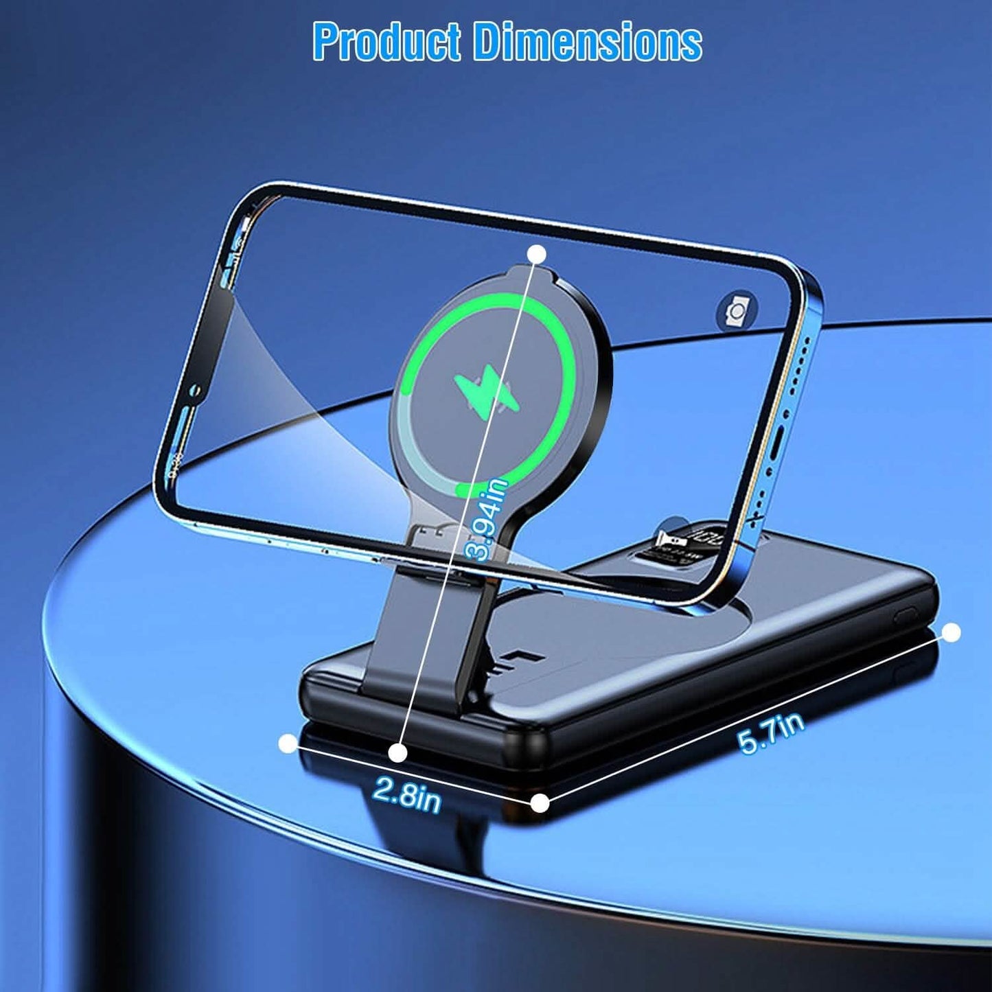 1000 mAh Wireless Foldable Power Bank