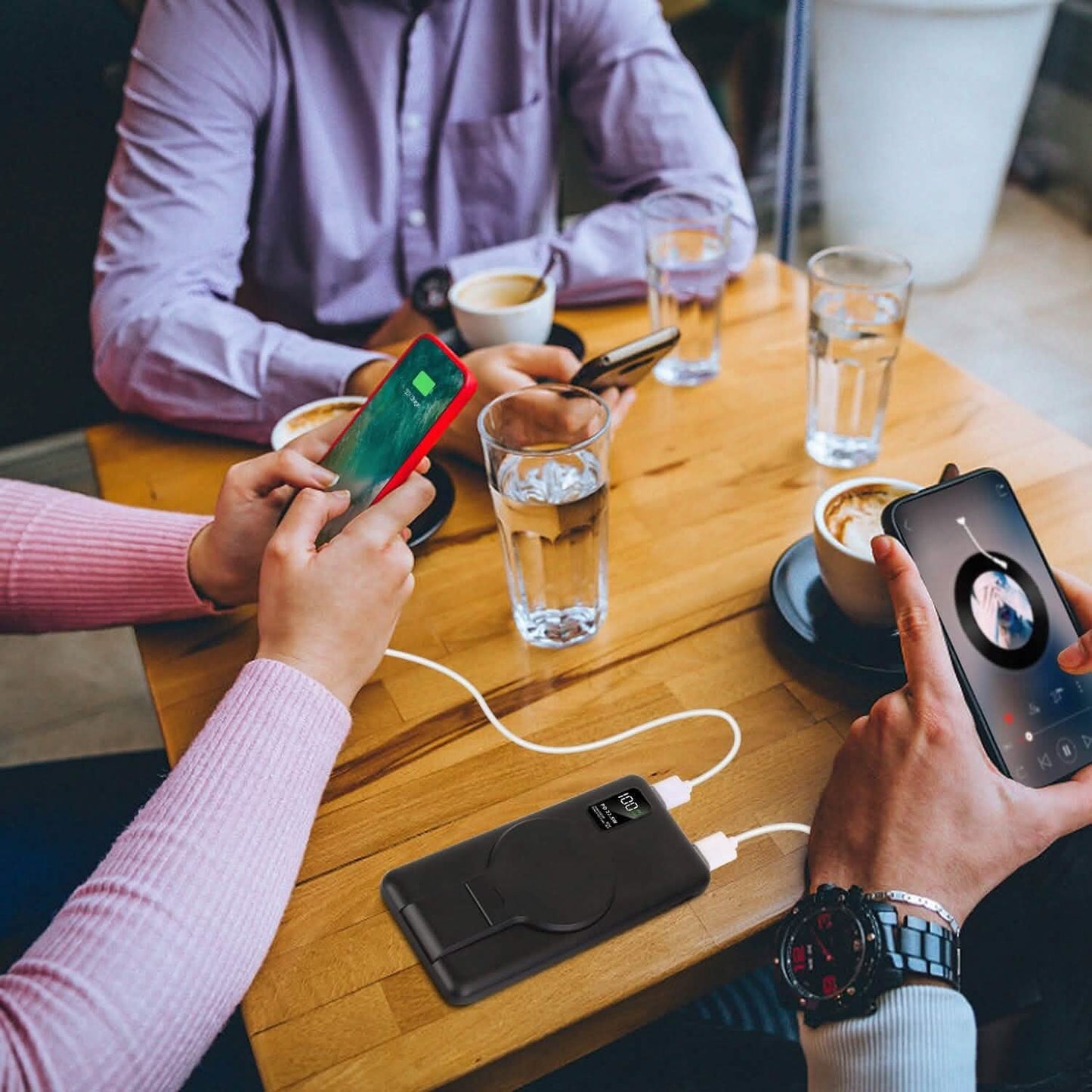 1000 mAh Wireless Foldable Power Bank