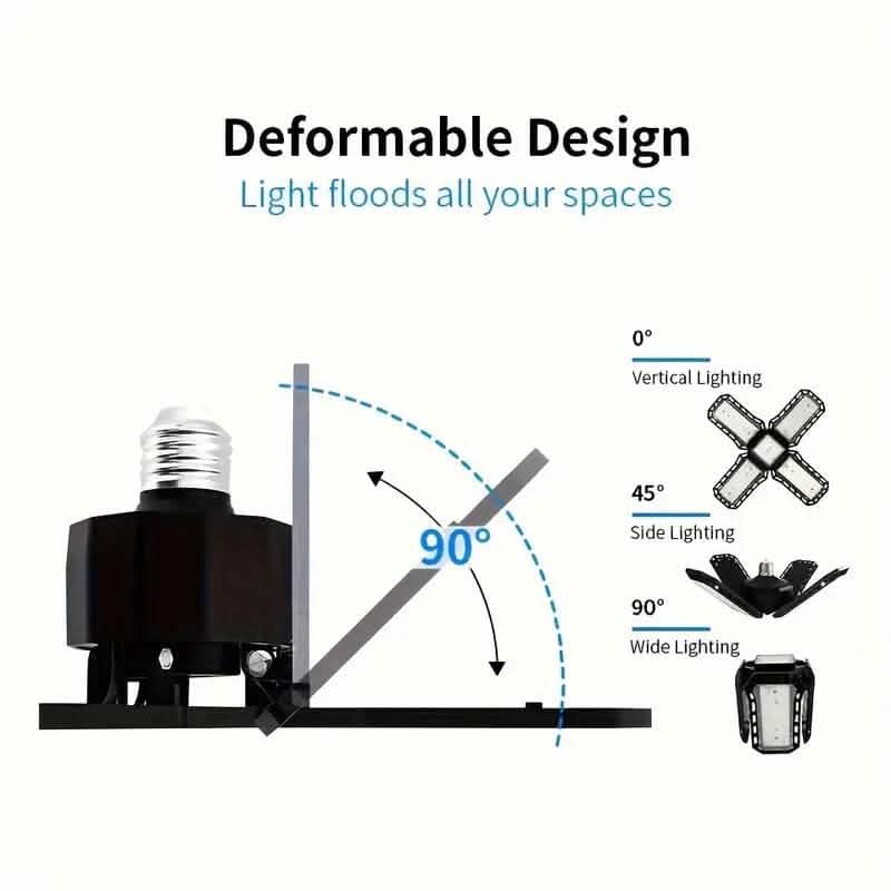 10000LM Super Bright 3 Leaf LED Garage Light Bulbs