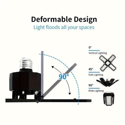 10000LM Super Bright 3 Leaf LED Garage Light Bulbs