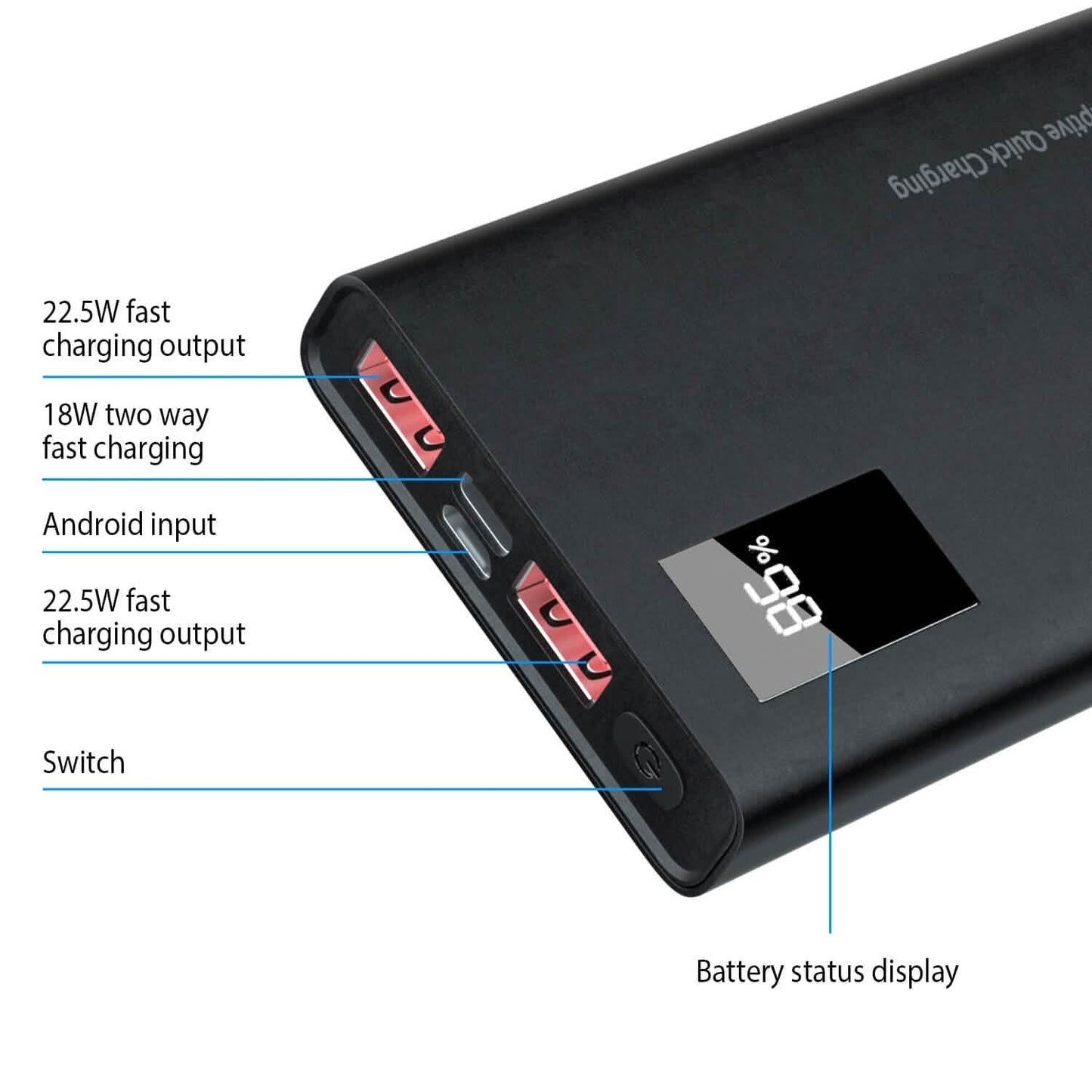 10000mAh Power Bank Portable Charger External Battery Pack