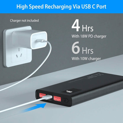 10000mAh Power Bank Portable Charger External Battery Pack