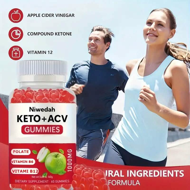 1000mg Keto+ACV Niwedah Apple Cider Vinegar Gummies