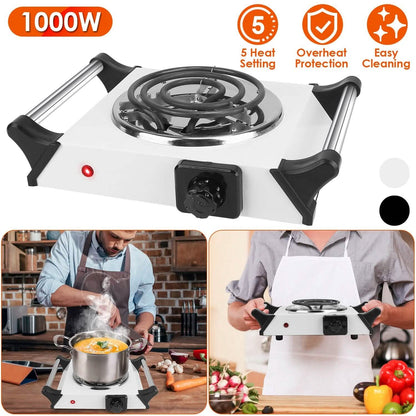 1000W Electric Burner Portable Coil Heating Hot Plate Stove Countertop