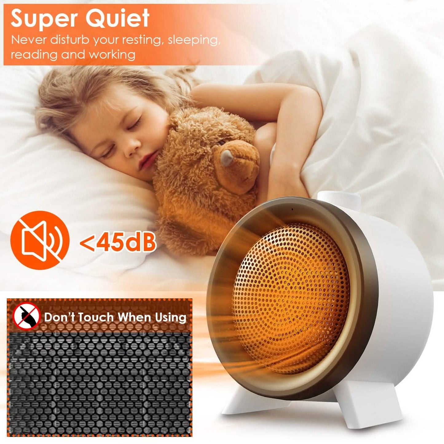 1000W Electric Space Heater Fan